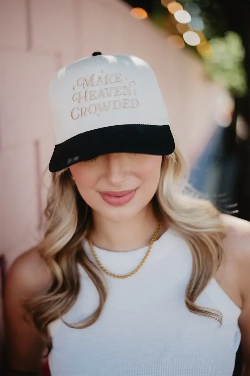 Make Heaven Crowded Vintage Trucker Hats