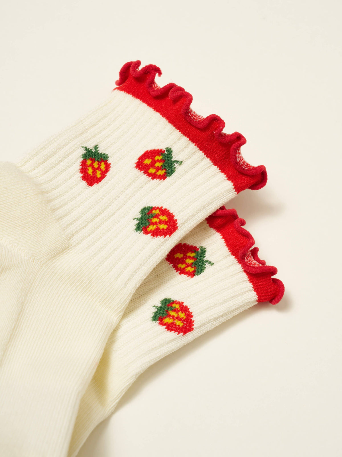 Strawberry Ruffle Grip Sock, Pilates Socks