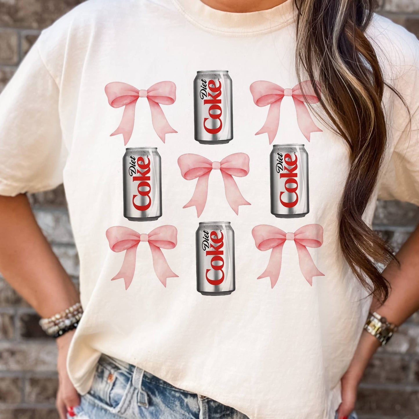 Diet Coke Pink Bow Graphic Tee