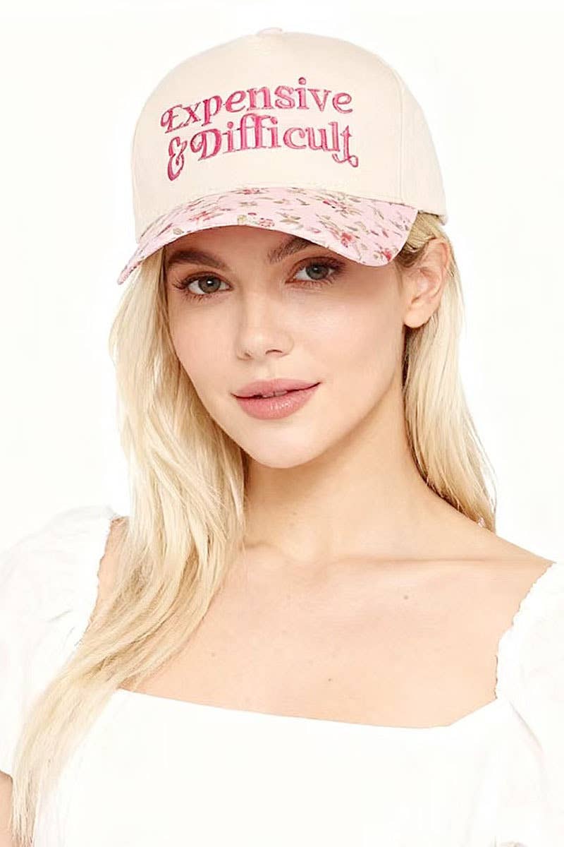 Expensive & Difficult Two Tone Canvas Cotton Cap