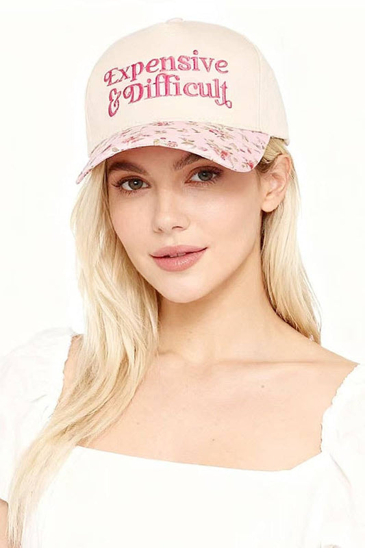 Expensive & Difficult Two Tone Canvas Cotton Cap