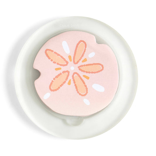 Sand Dollar Sticky Notes with Acrylic Holder