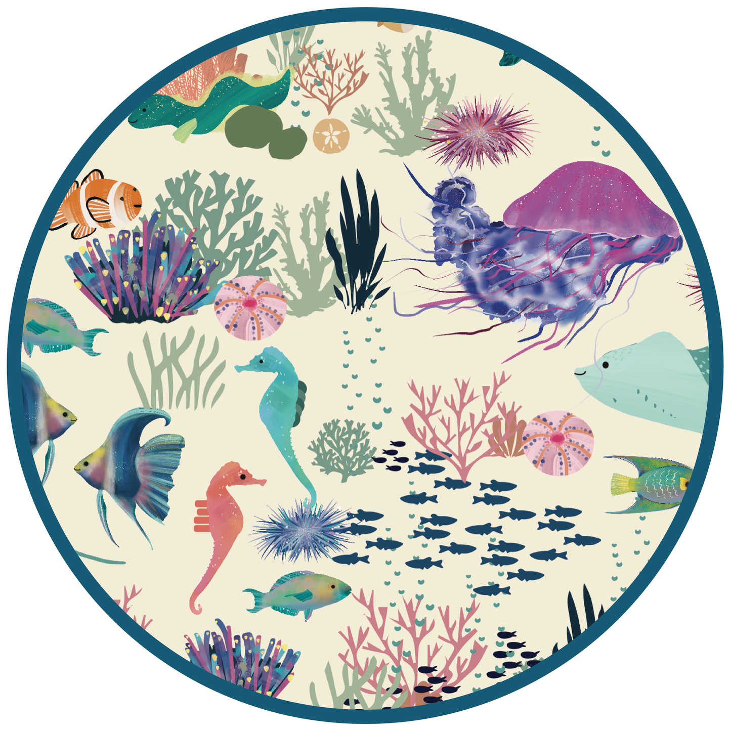 Coral Reef Womens Bamboo Pajama Shorts