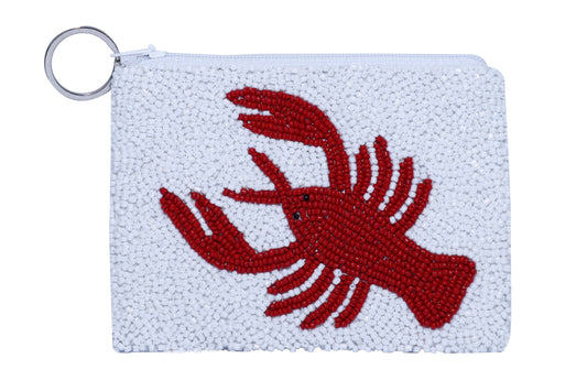 Lobster Beaded Coin Purse