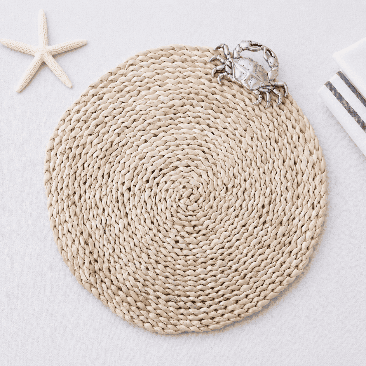 Crab Twisted Seagrass Placemats - set of 4