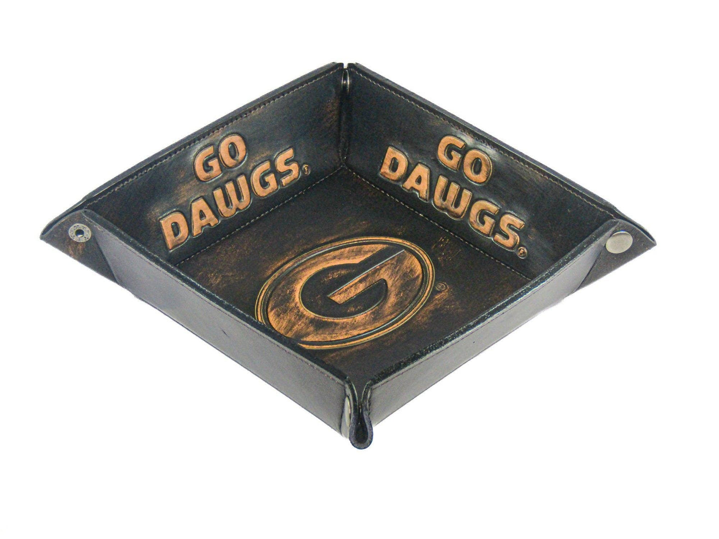 Georgia Bulldogs Men's Collegiate Leather Tray