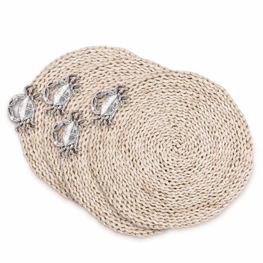 Crab Twisted Seagrass Placemats - set of 4