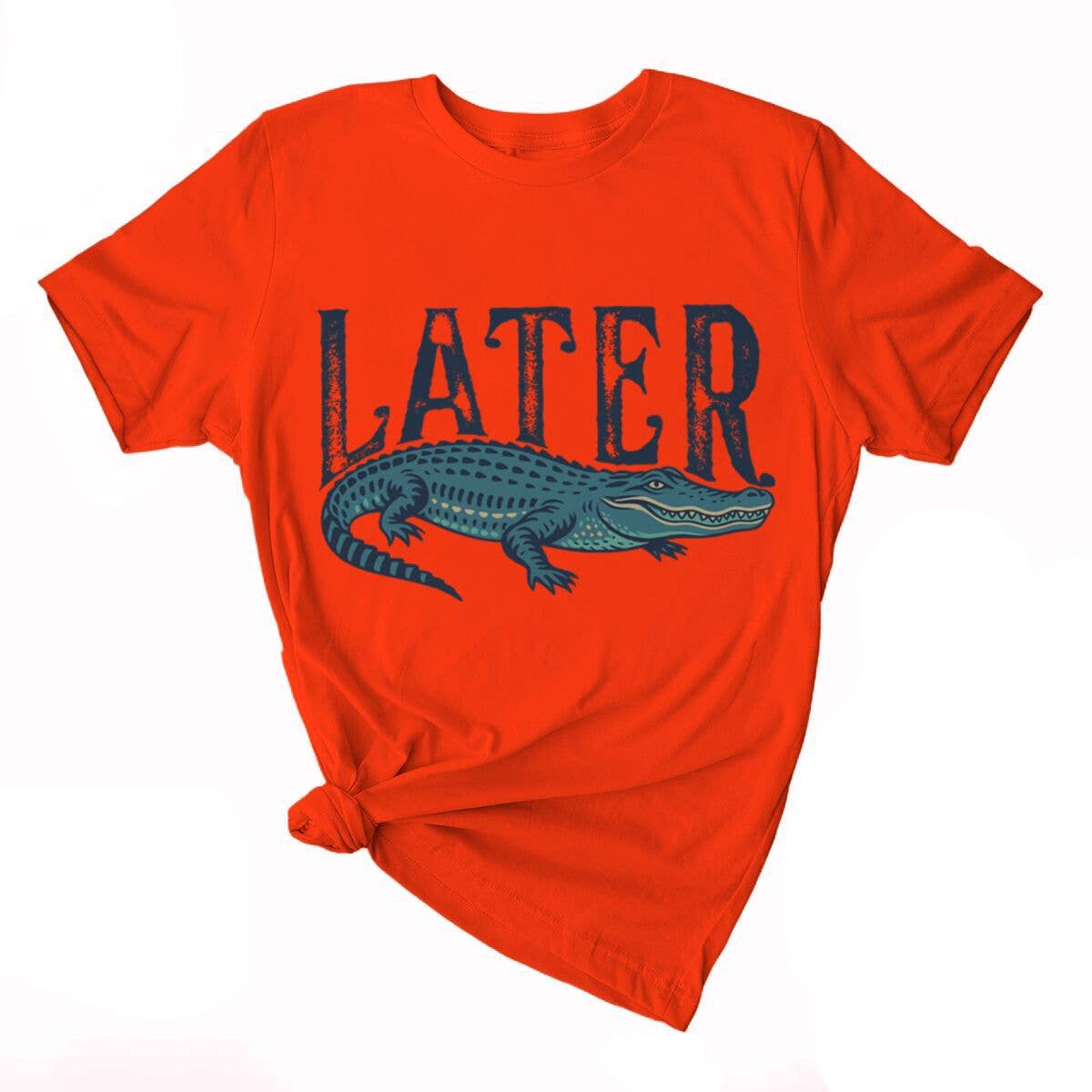 Stripe Later Gator Alligator Graphic Tee Cotton Shirt