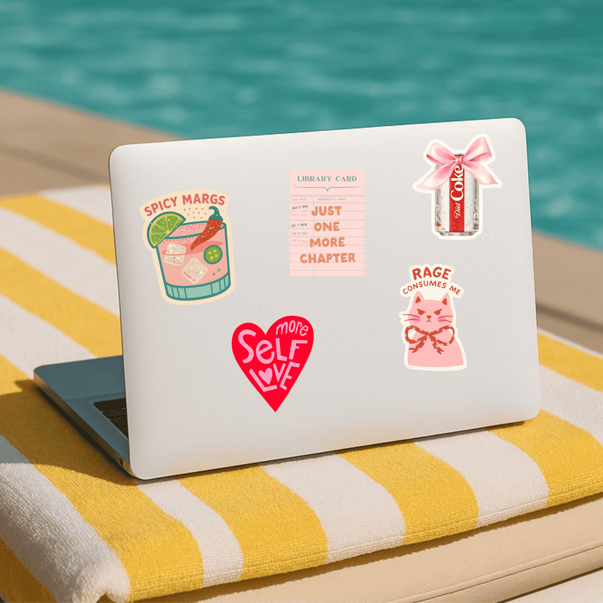 Diet Coke Love Sticker – Bow Design for Journals, Tumblers
