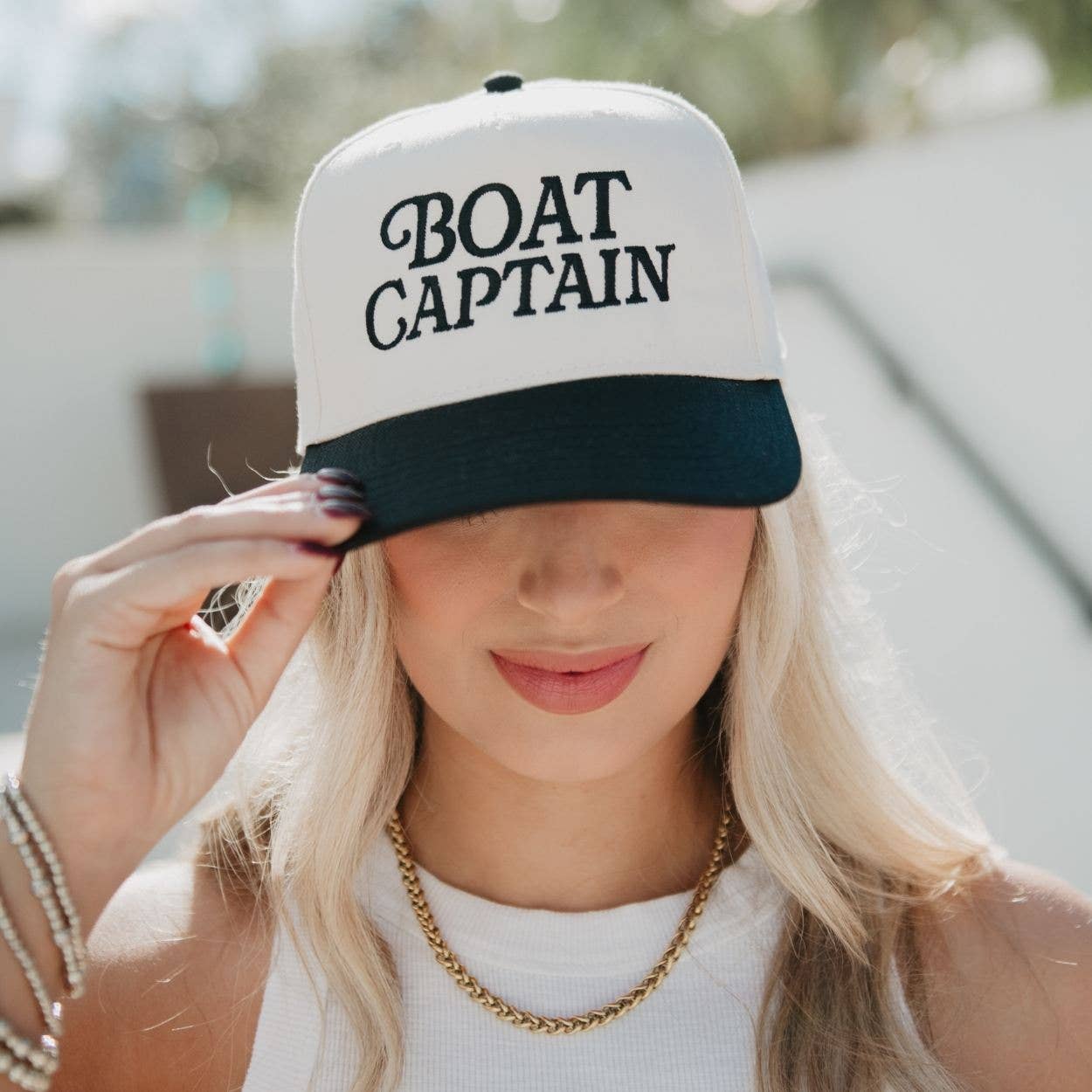 Boat Captain Two-Toned Retro Hat