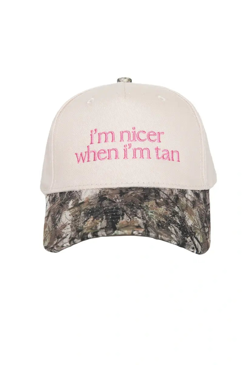 I'm Nicer When I'm Tan Two-Toned Vintage Hat