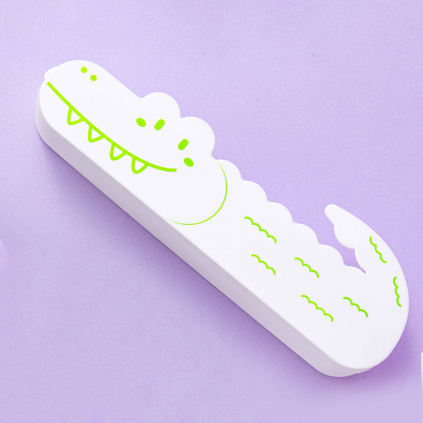 Silicone Pencil Case Smiley Toothy Crocodile Cute