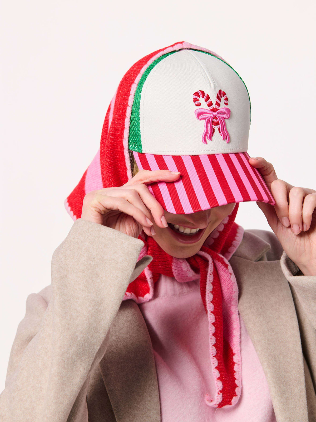 Candy Cane Trucker Hat