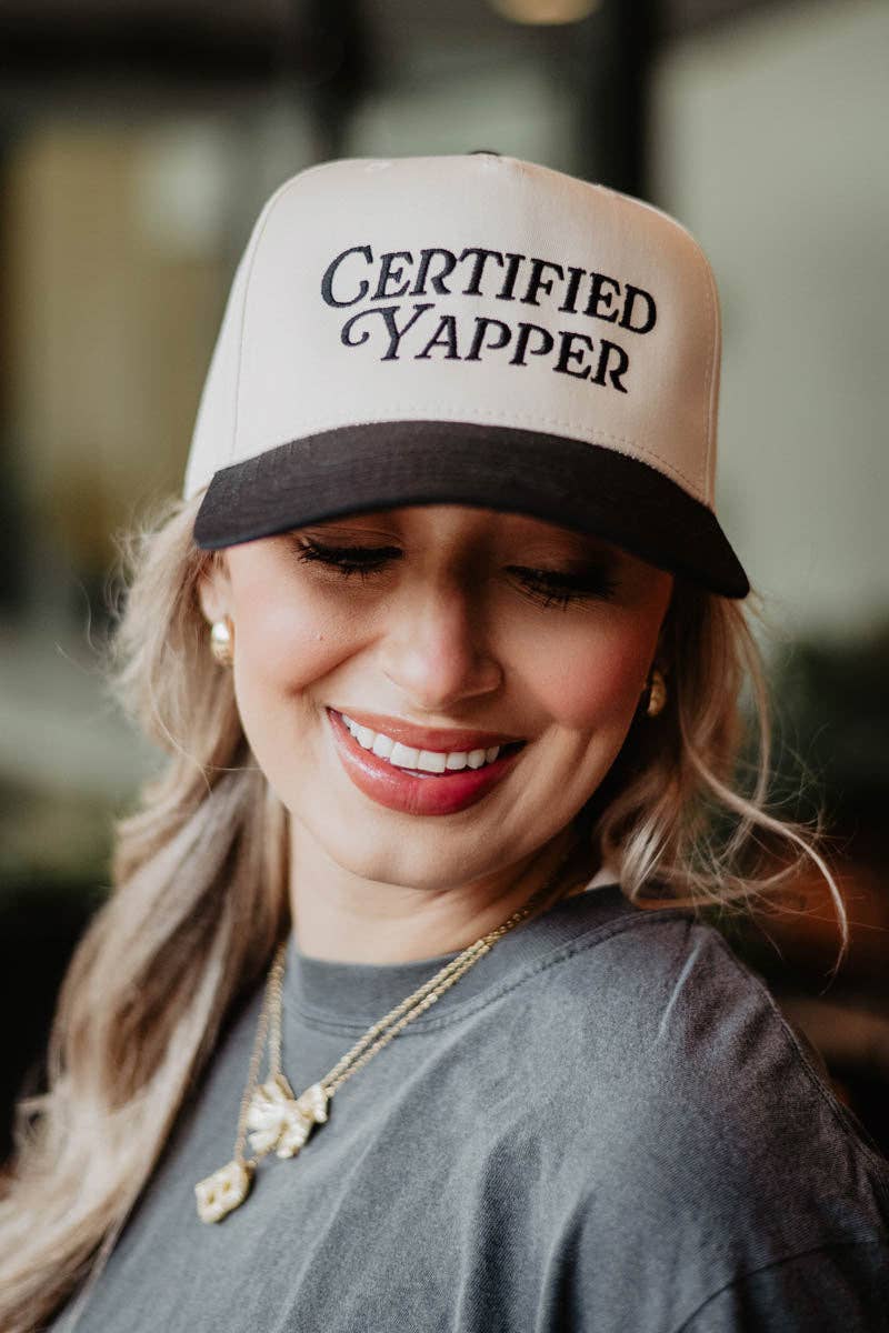 Certified Yapper Two-Toned Vintage Hat Gifts for Grads