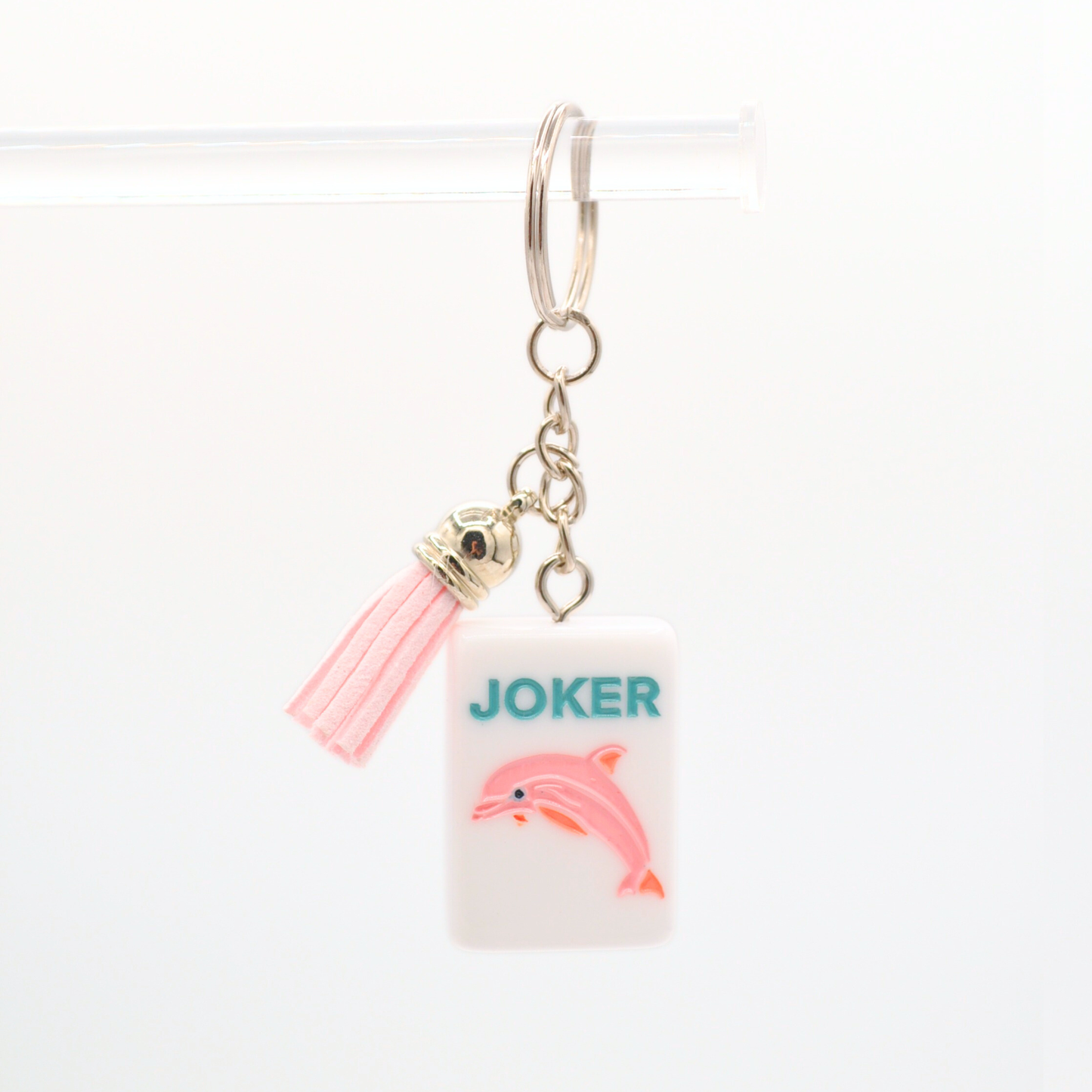 Mahjong Tile Keychain Dolphin Joker
