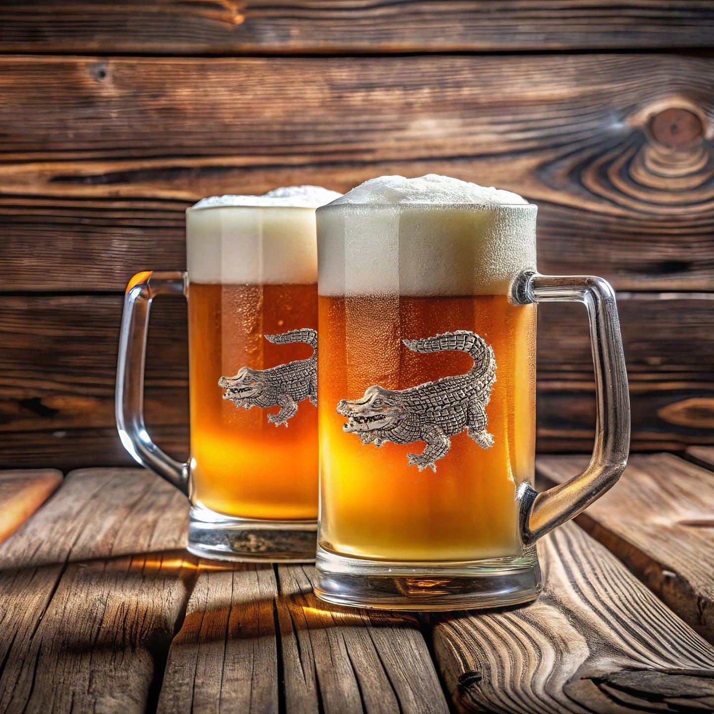 Alligator Beer Mugs - Set of 2
