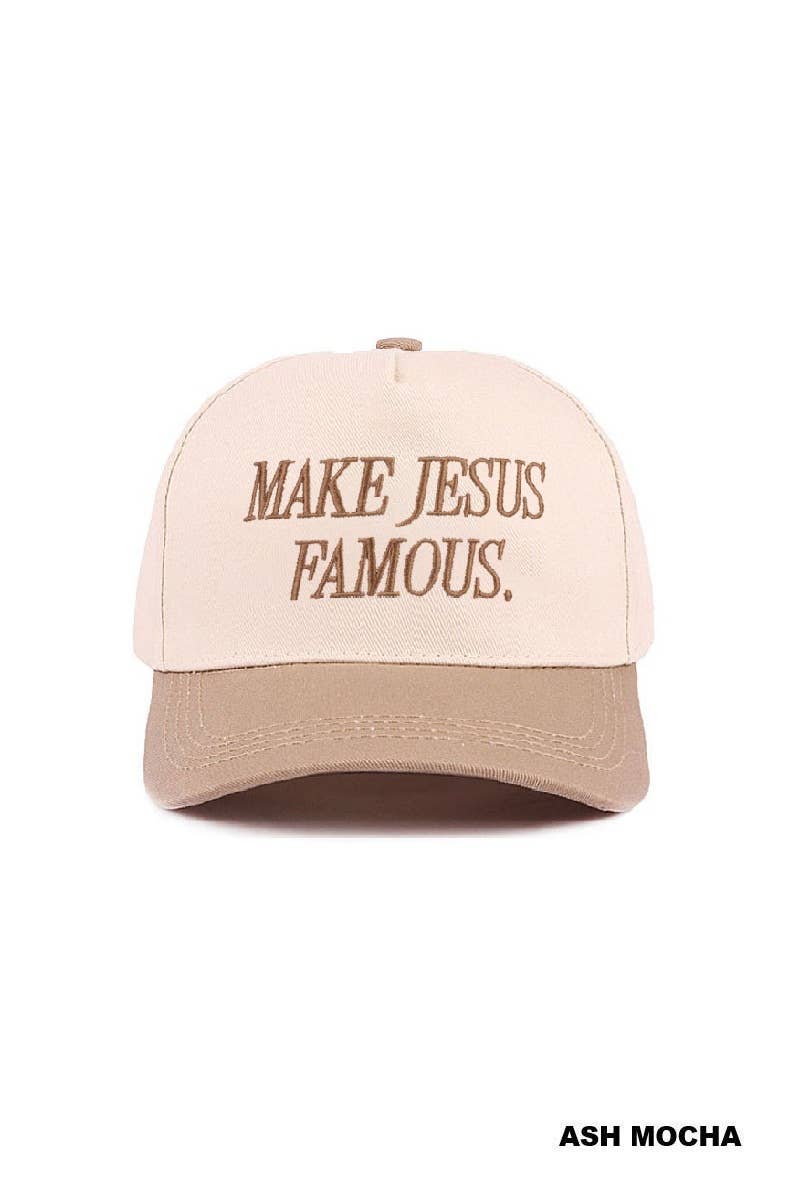 Make Jesus Famous Two Tone Cotton Hat