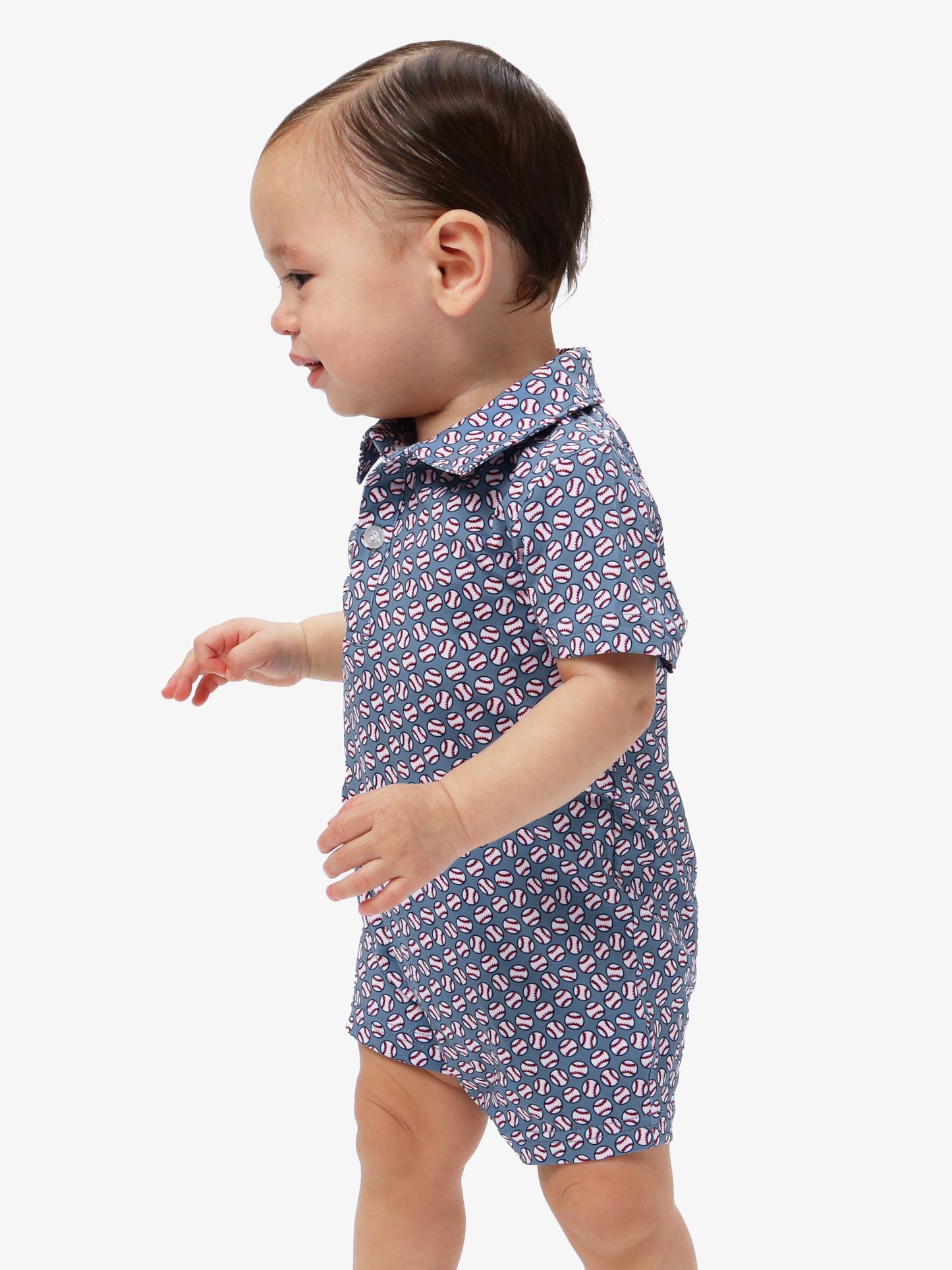 Baby Boys Home Run Performance Polo Romper