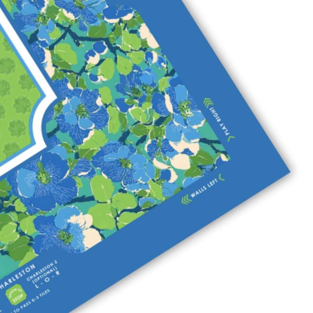 NEOPRENE Palm Beach Collection Mahjong Mat | Pink Blue Lime