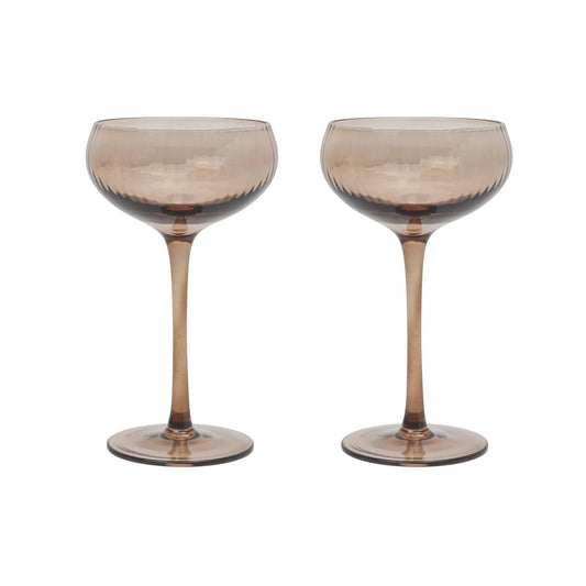 The Lou Cope- set of 2 smoke glasses