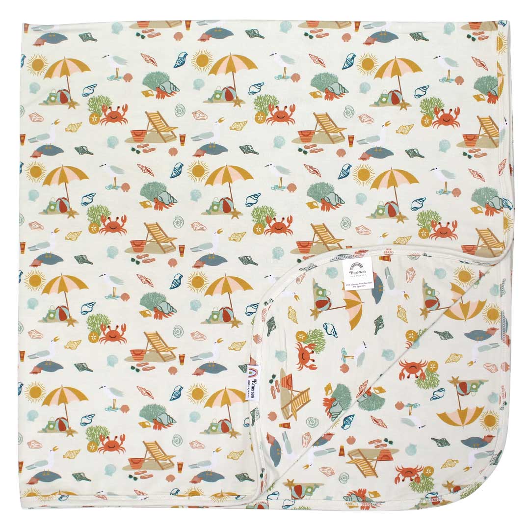 Beach Day Summer Luxury Bamboo Swaddle Blanket