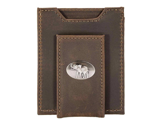 Alabama Crimson Tide  Magnetic Front Pocket Leather Wallet.