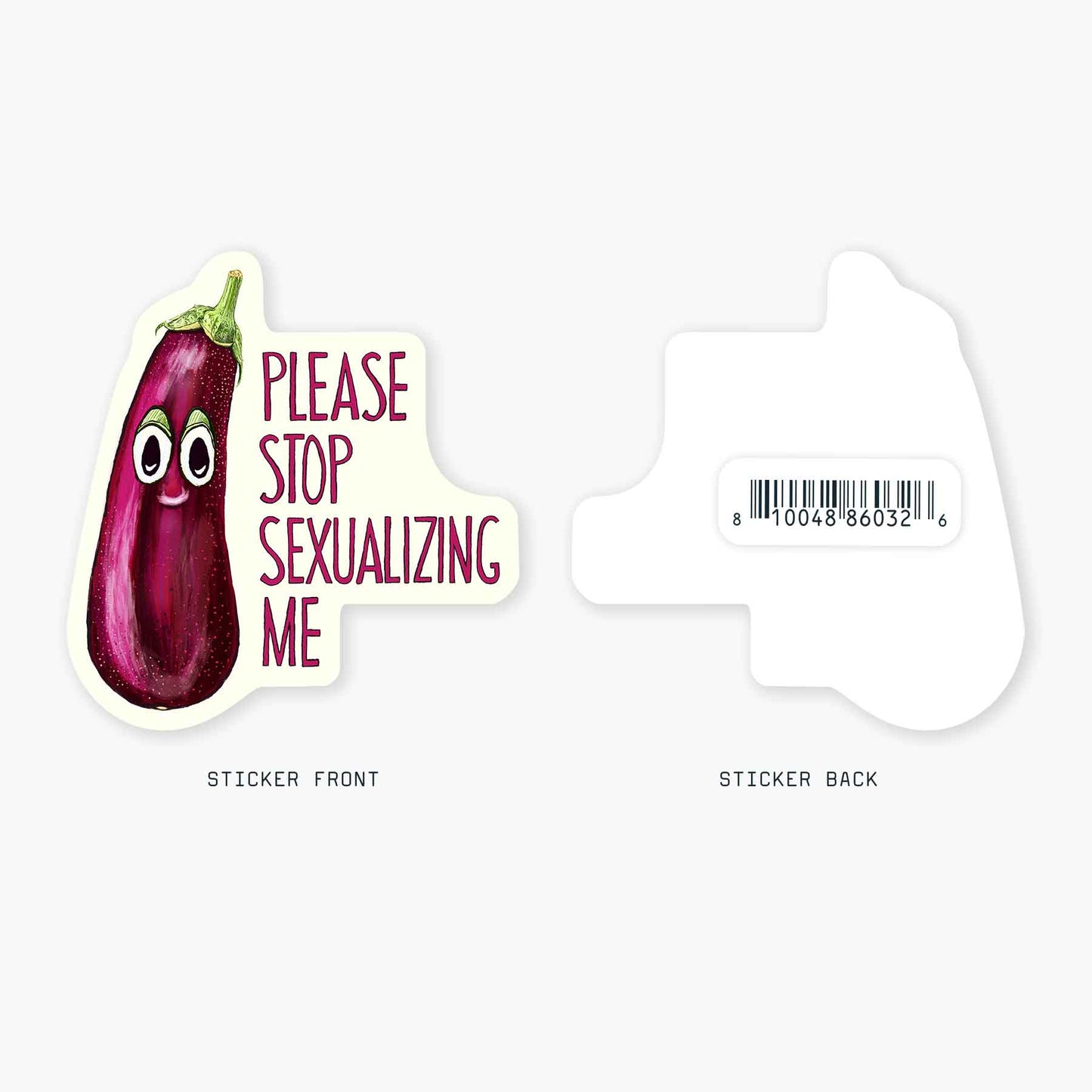 Eggplant - 3" Art Sticker
