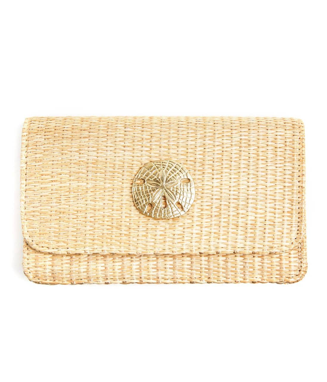 Ruby Straw Clutch- Gold Charm