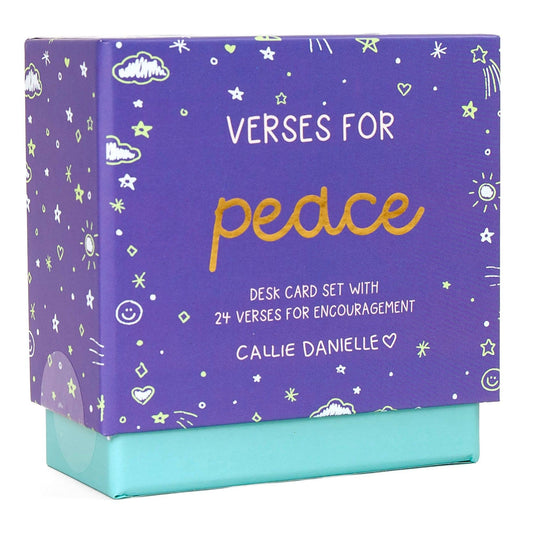 Verses for Peace – Bible Verse Card Set with Display Stand
