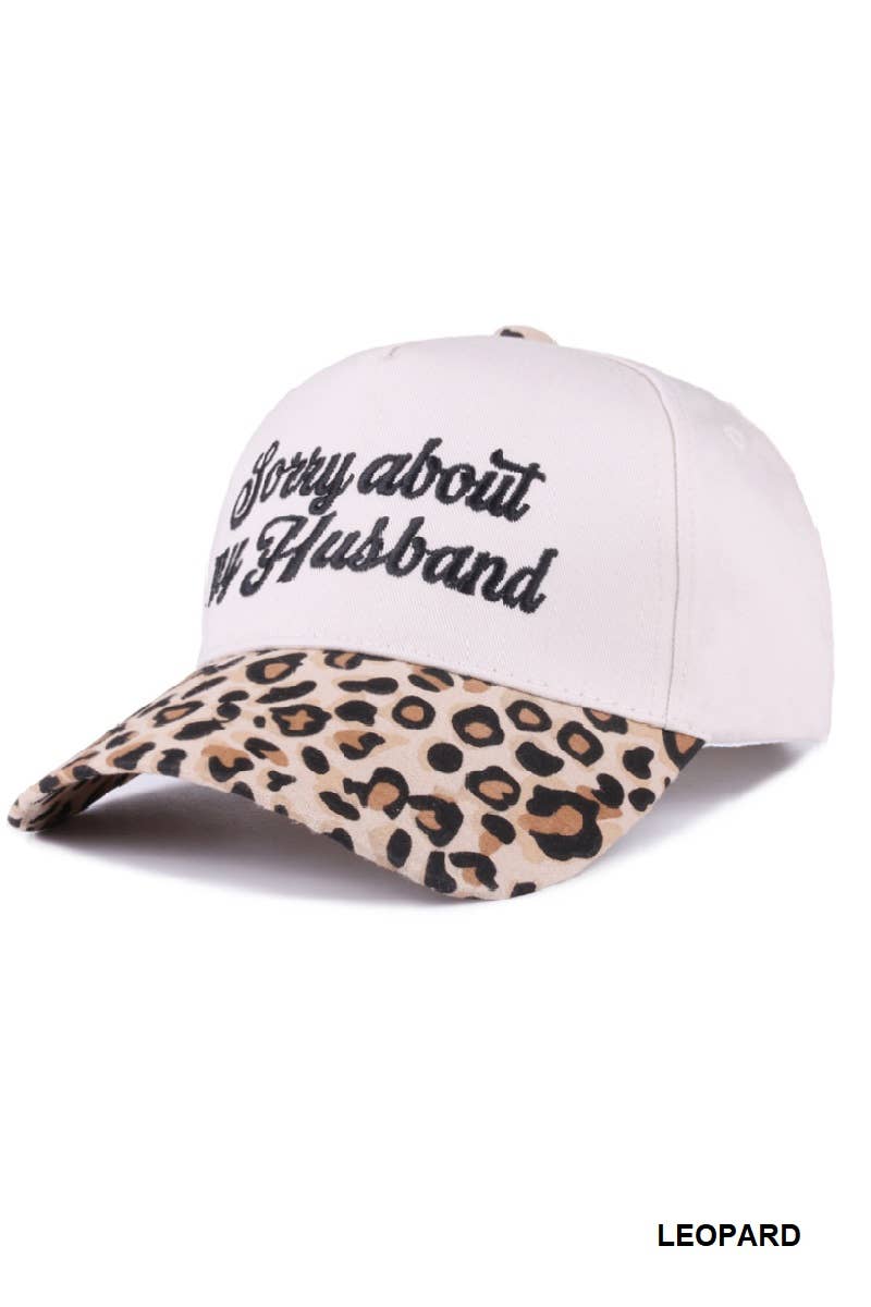 Sorry About My Husband Two Tone Canvas Cotton Cap