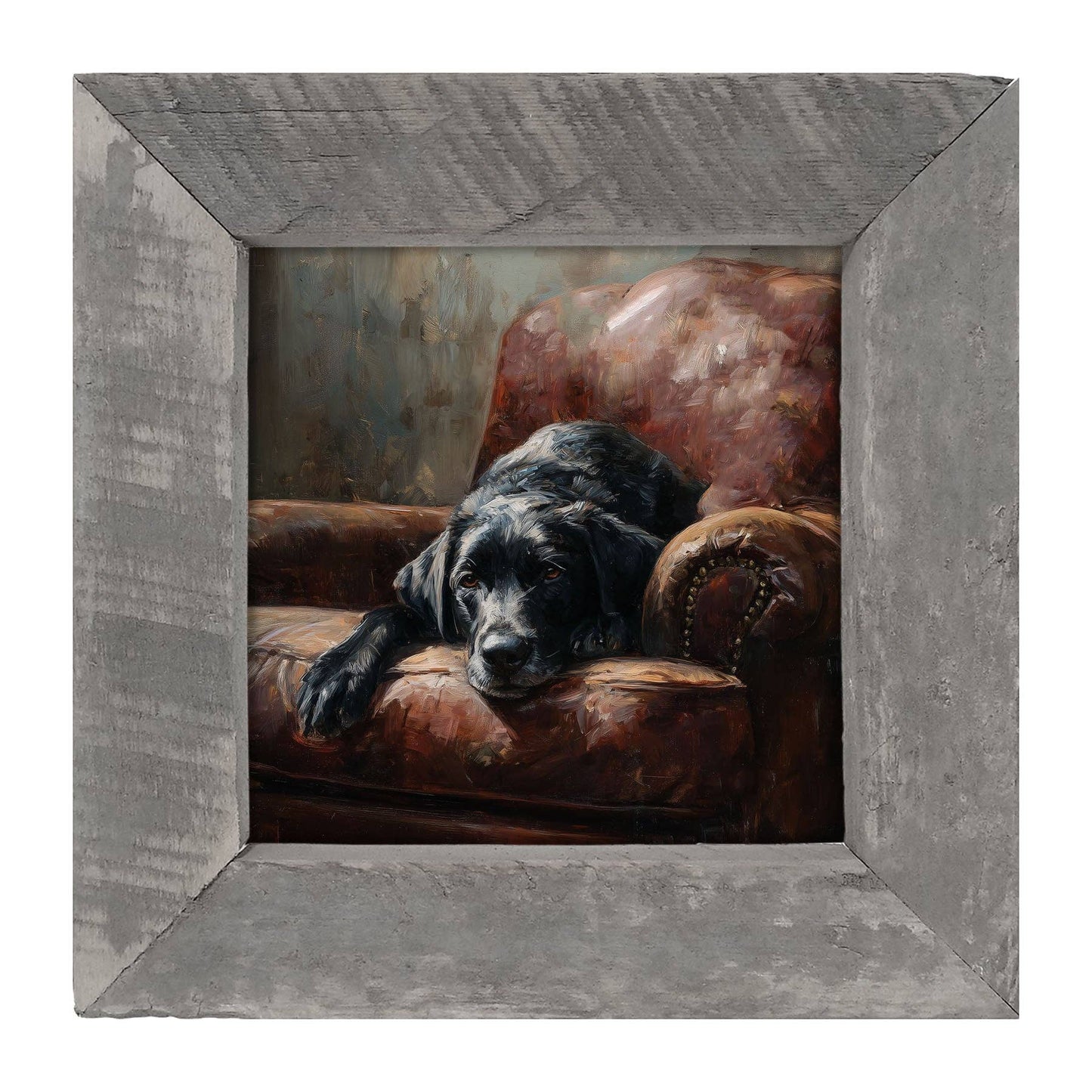 Armchair with Black Lab