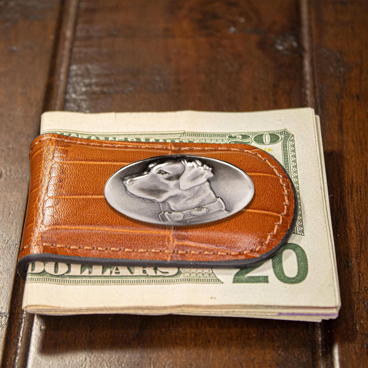 Lab Leather Magnetic Money Clip Wallet