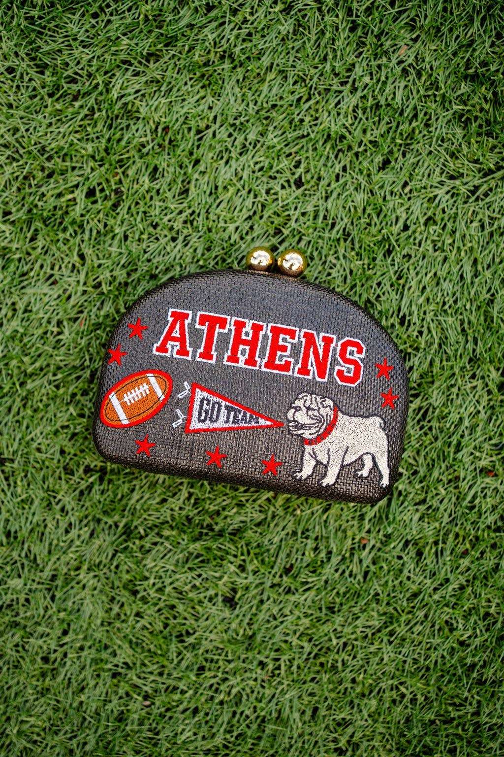 Athens- Embroidered Clutch