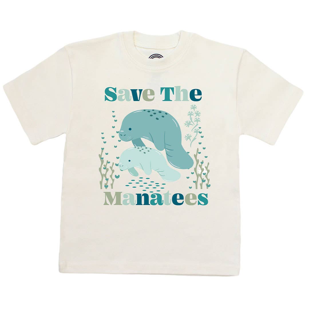 Save the Manatees Ocean Conservation Cotton Kids T-Shirt