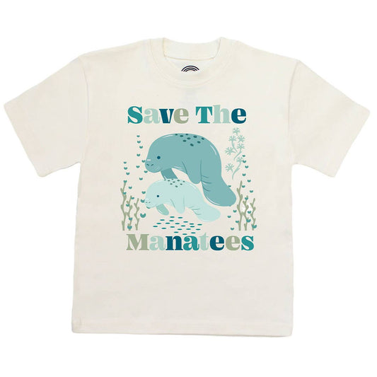 Save the Manatees Ocean Conservation Cotton Kids T-Shirt