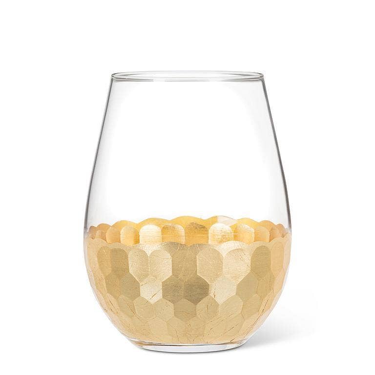 Chisel Base Stemless Wine Glass
