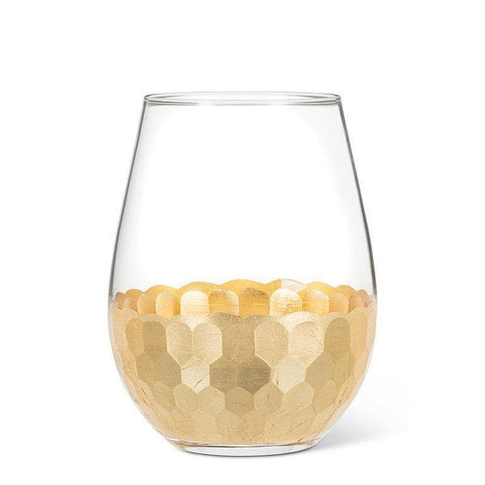 Chisel Base Stemless Wine Glass