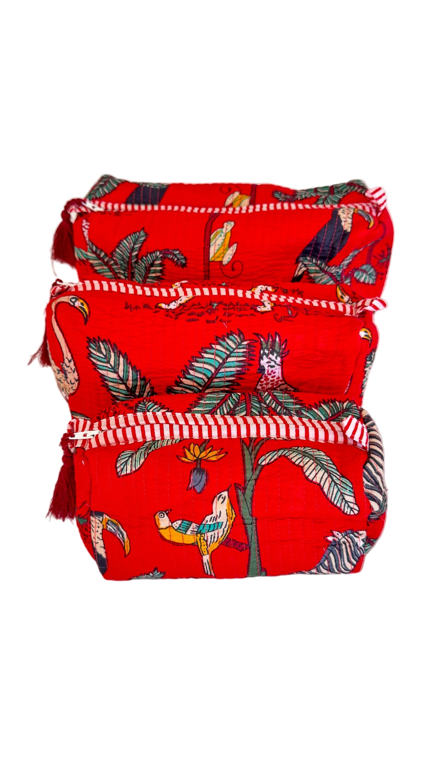 The Roots Handmade Cosmetic Bags - 3 - Piece Sets- Various Patterns