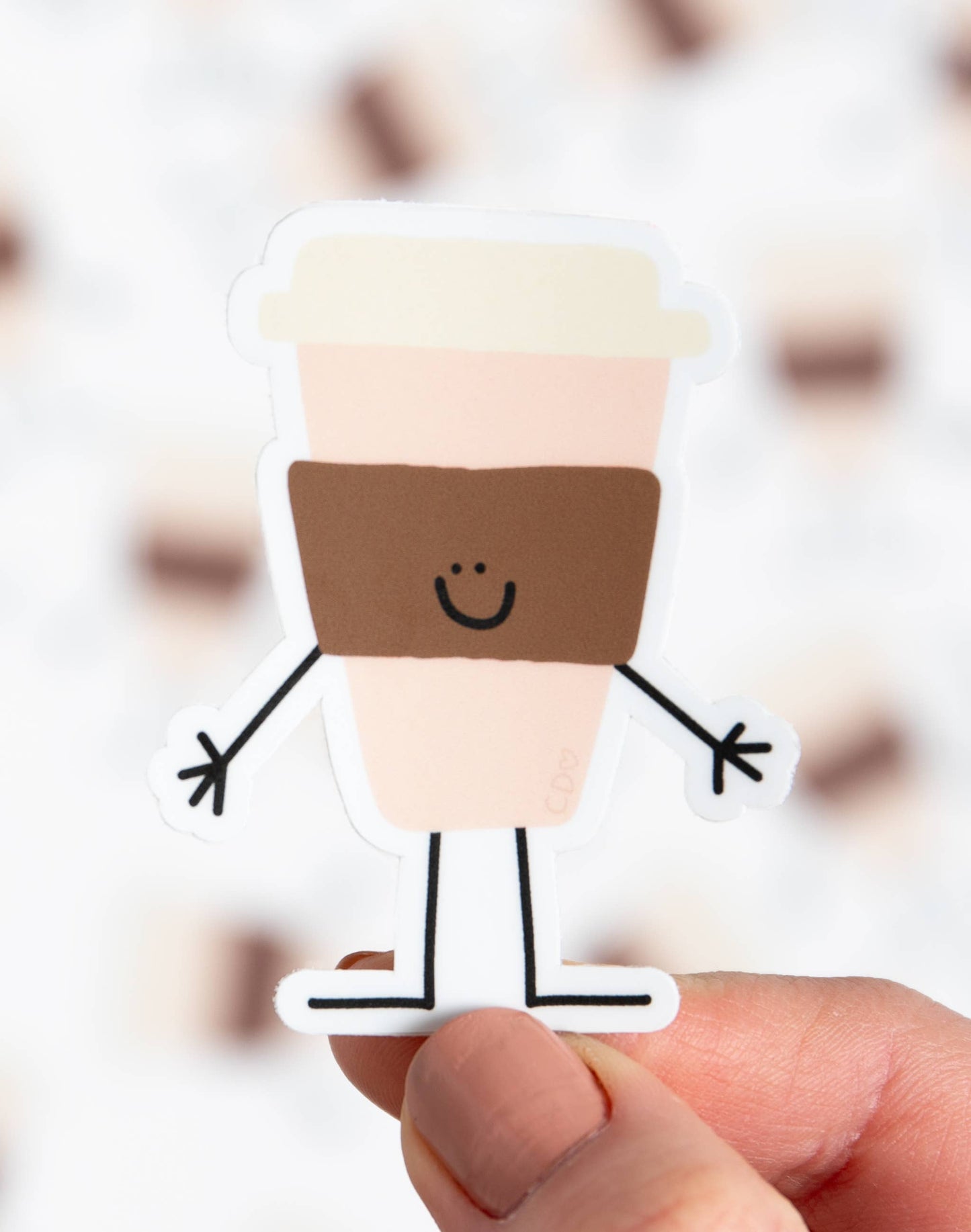 Coffee Doodle Friend Decal Sticker