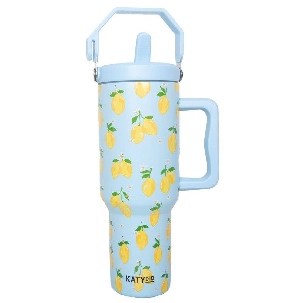 Zesty Lemons 38 Oz Tumbler Cup College Grad Gift