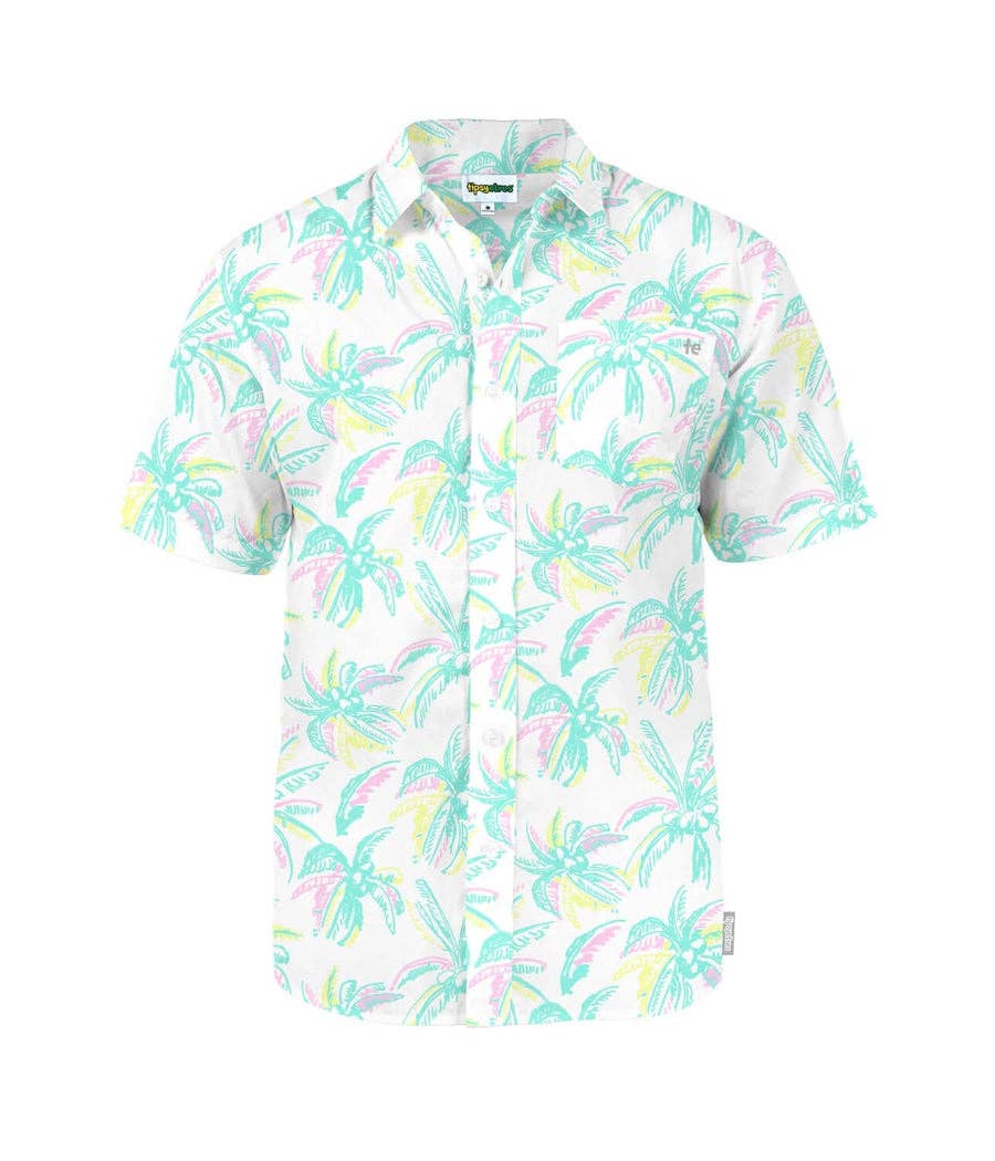 Vibrant Vacation Men's Hawaiian Shirt - Tropical Button Down