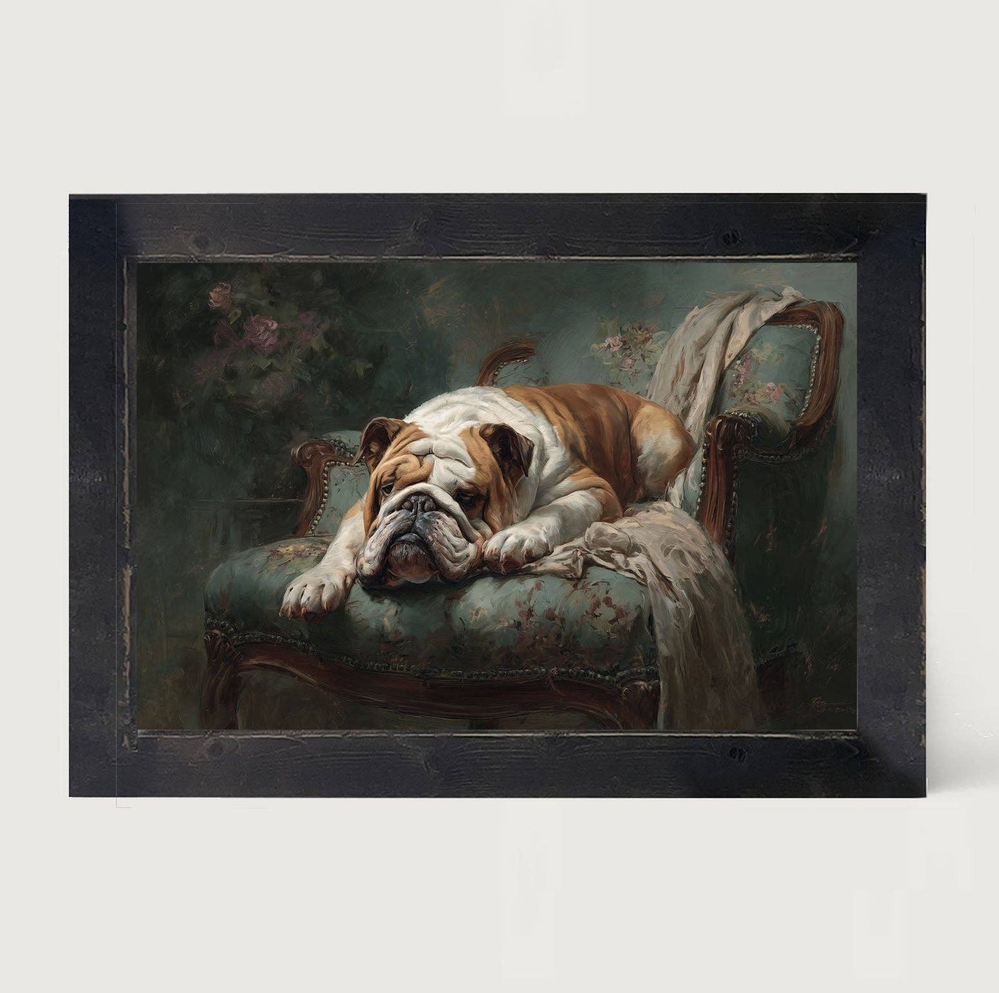 Armchair with Bulldog - Horizontal Frame
