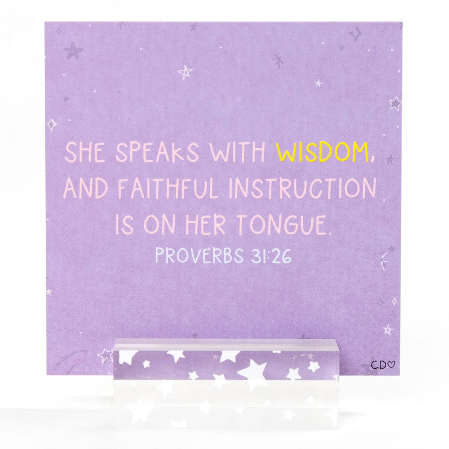 Verses for Teachers – Bible Verse Card Set + Display Stand
