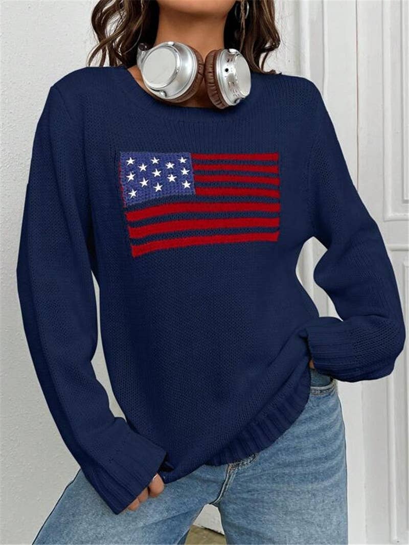 American Flag Knit Sweater