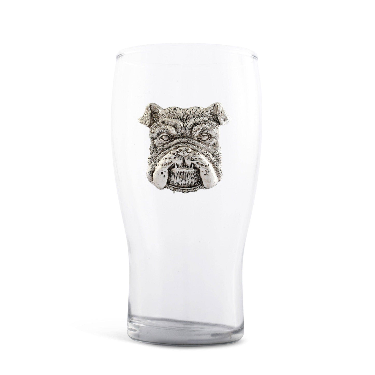Bulldog Beer Pint Glasses - Set of 4