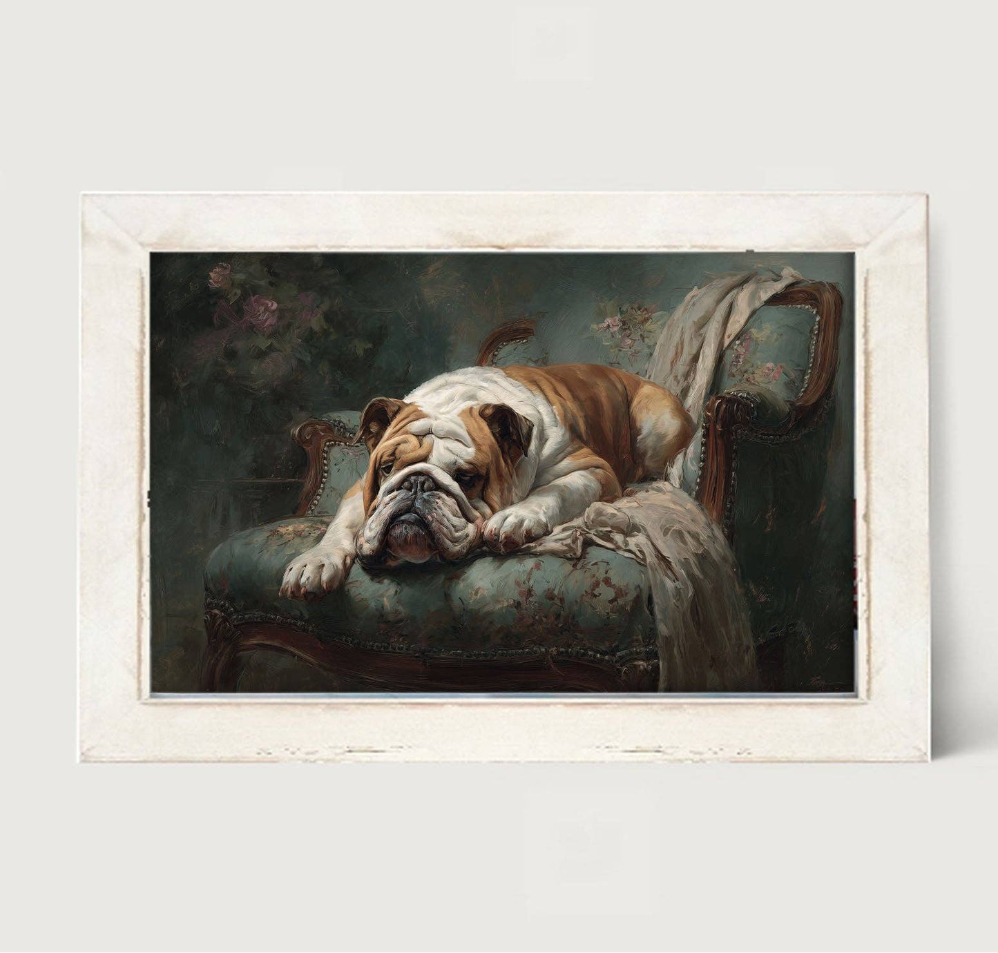 Armchair with Bulldog - Horizontal Frame