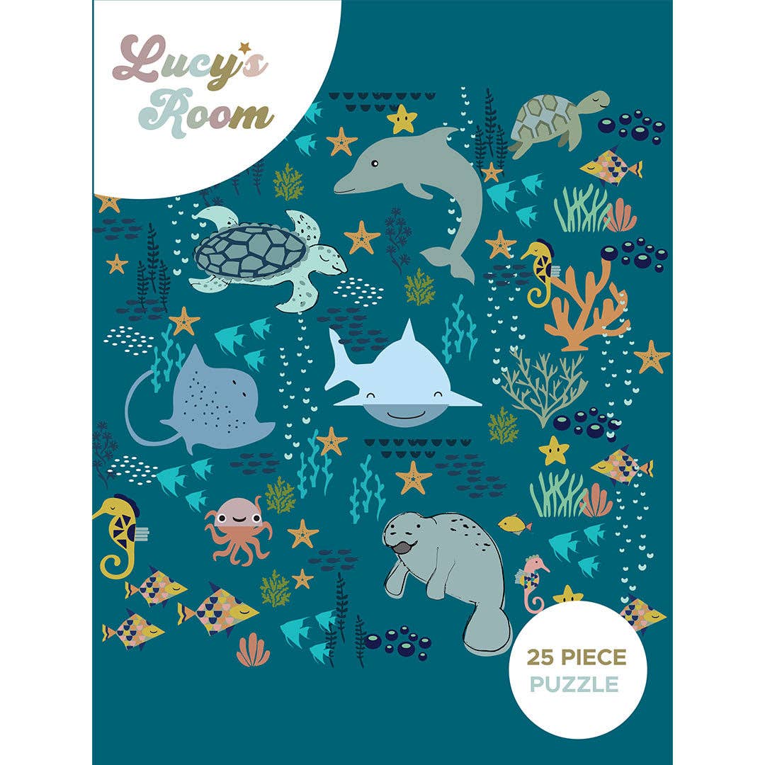 Lucy's Room Ocean Friends Puzzle 24 by 24 inches (NEW)