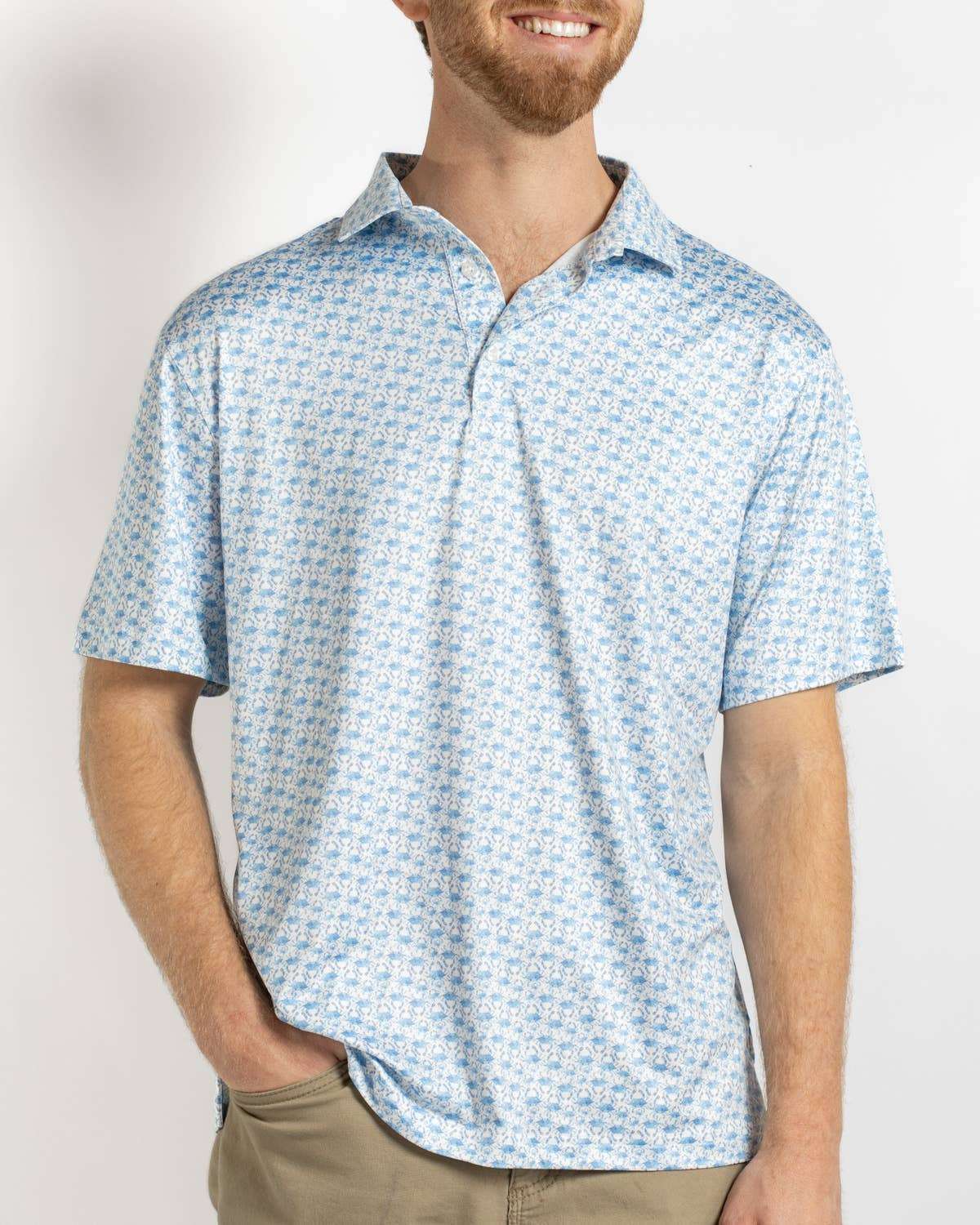 Men's Chesapeake Crab Performance Polo   Blue/White   -Asst.