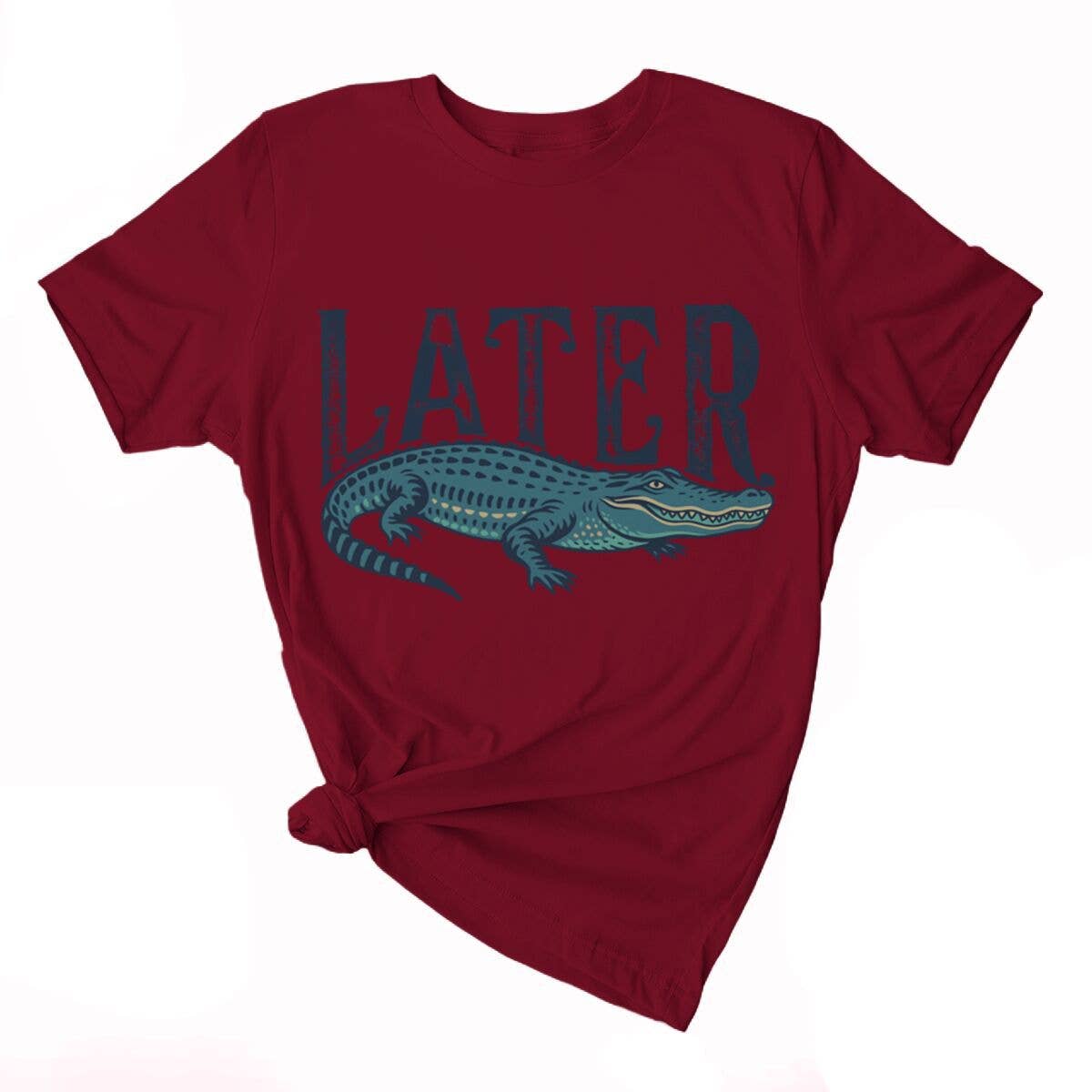 Stripe Later Gator Alligator Graphic Tee Cotton Shirt