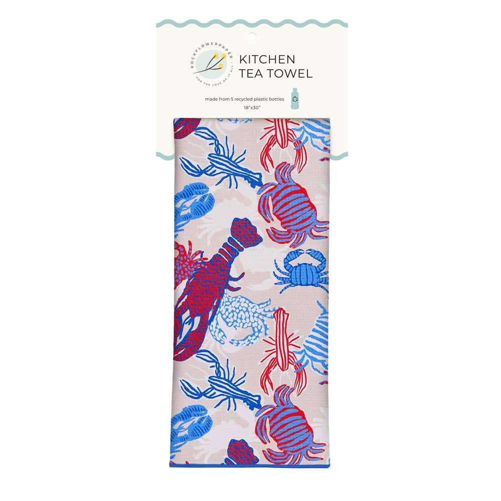 Sandy Claws Eco Kitchen Tea Towel